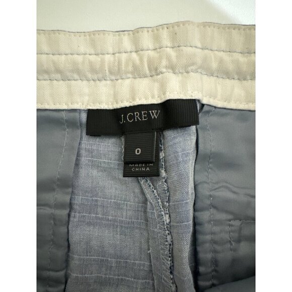 J.Crew Women's Striped Linen-Blend Drawstring Shorts Size 0 - Picture 2 of 3